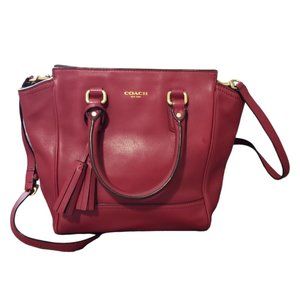 COACH LEATHER MINI TANNER RASBERRY RED